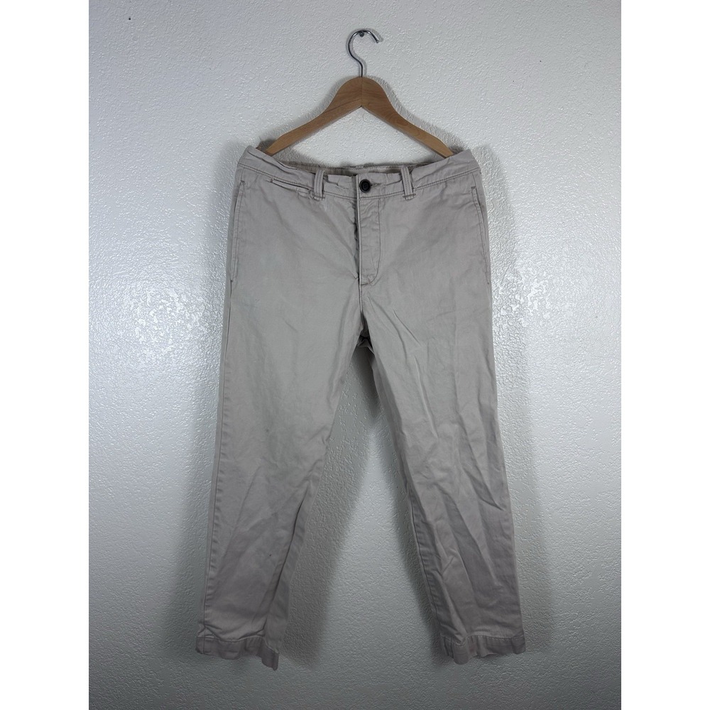 Abercrombie & Fitch Mens Khaki Pants 32x32 Beige Chinos Straight Leg Button Fly